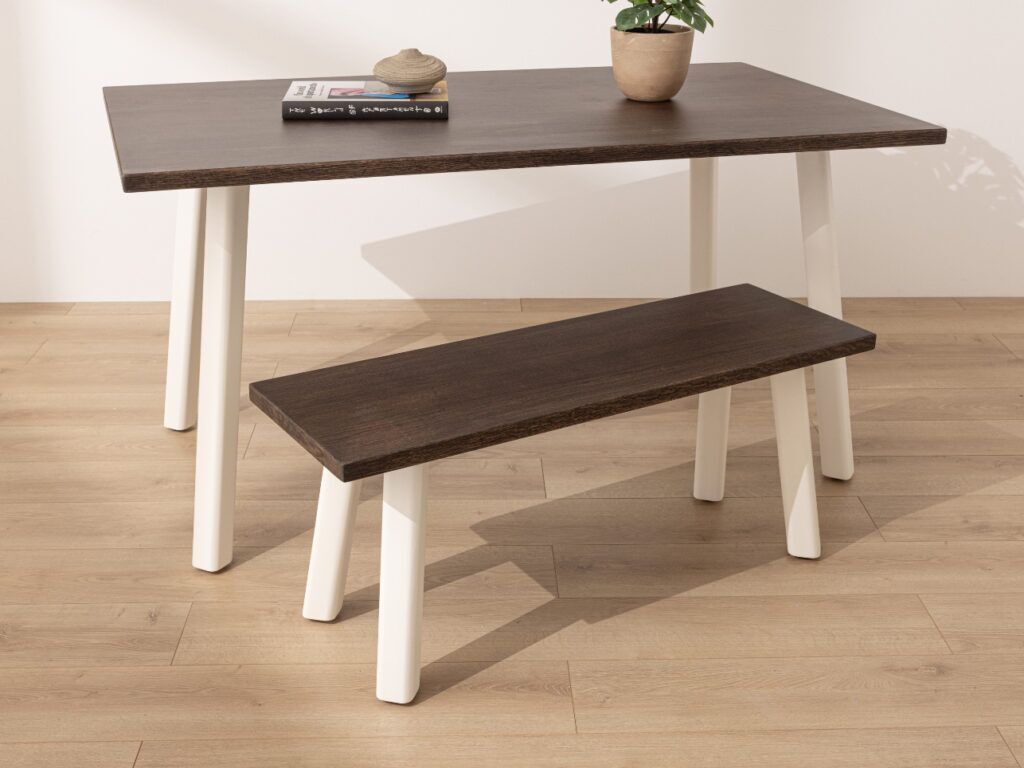 Grain and Frame Dark Solid Oak Modern Farmhouse Dining Table 2