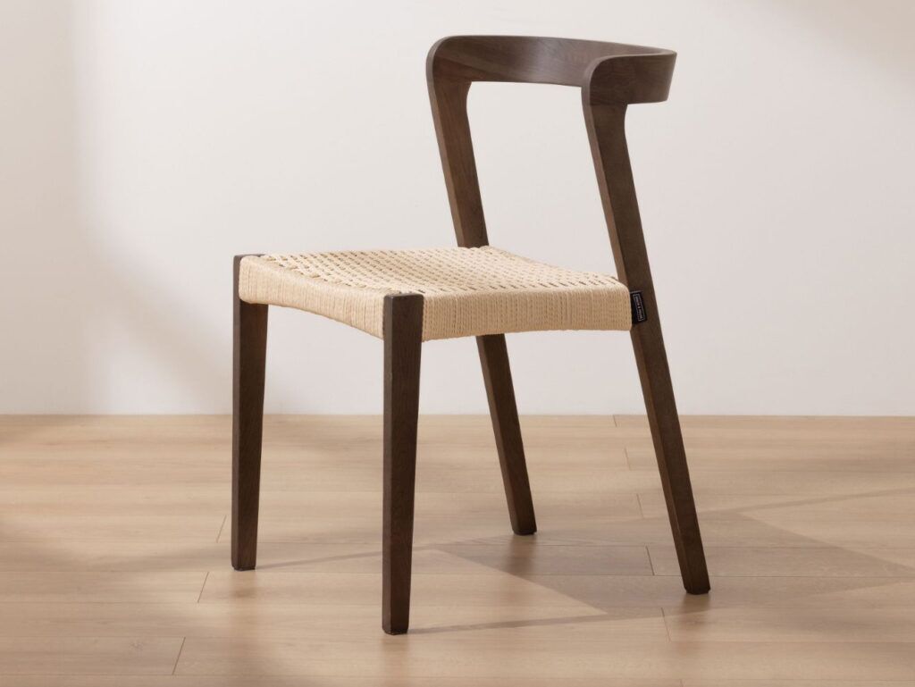 Grain and Frame Dark Scandinavian Solid Oak Dining Chair rev 002 Cropped