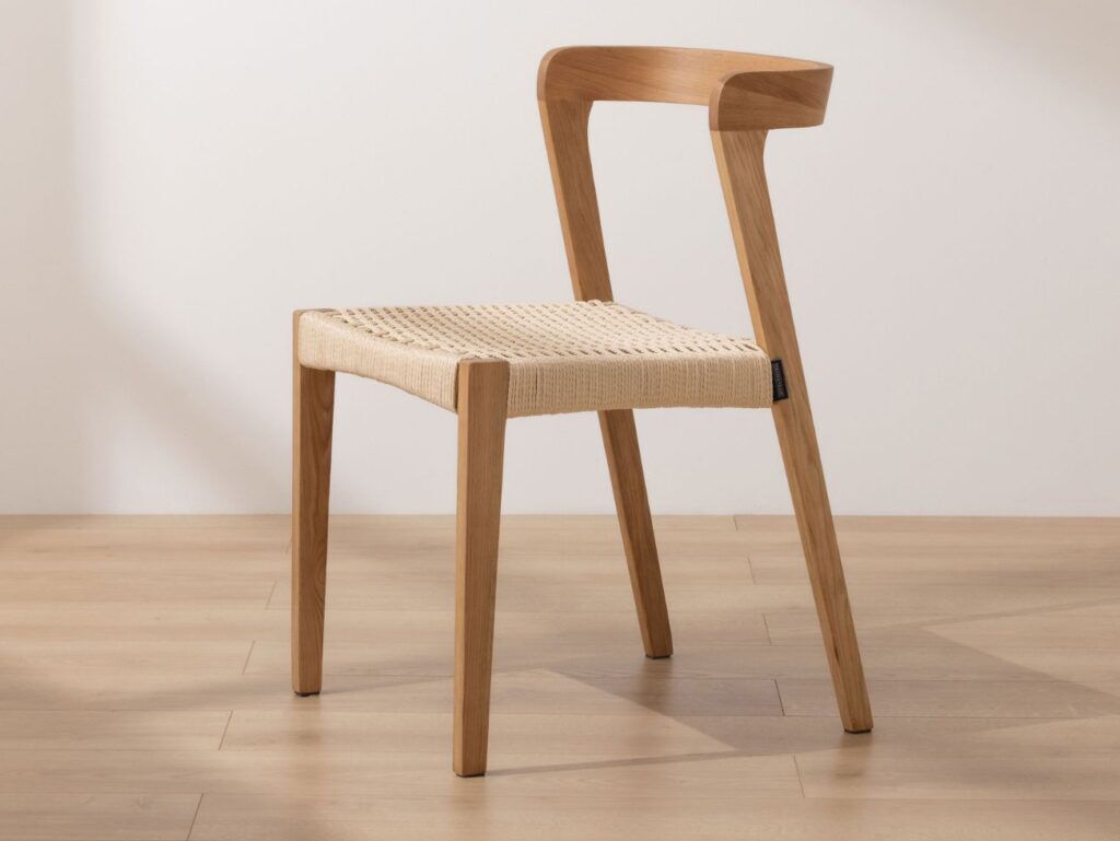Grain and Frame Natural Scandinavian Solid Oak Dining Chair rev 002 Cropped