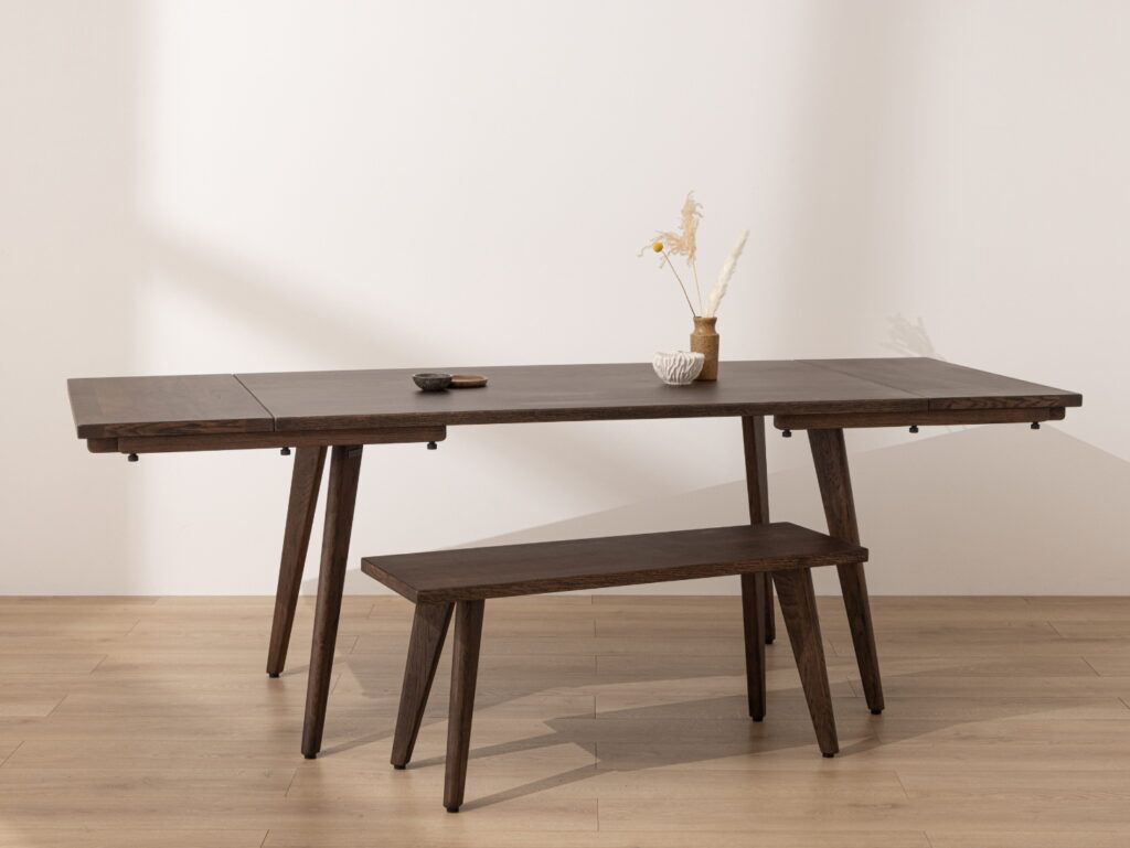Grain and Frame Dark Solid Oak Scandinavian Dining Table 1