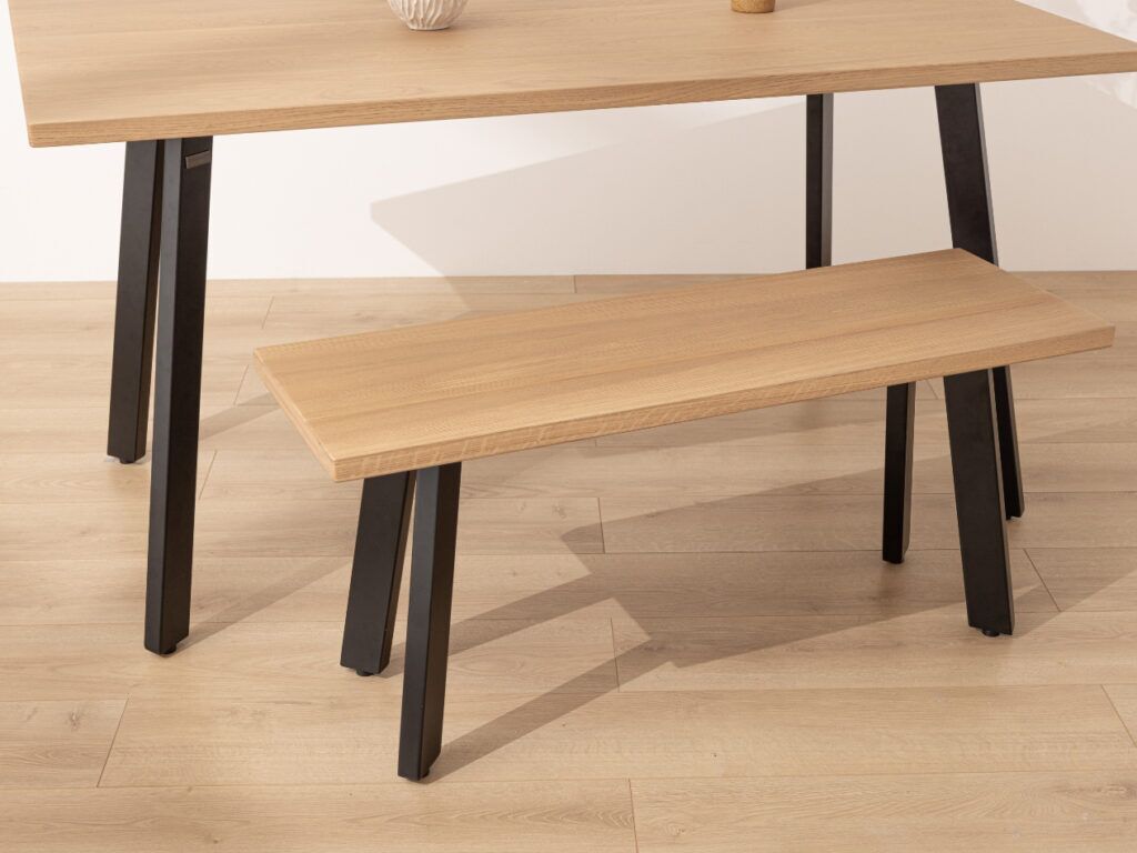 Grain and Frame Light Solid Oak Industrial Dining Table 2