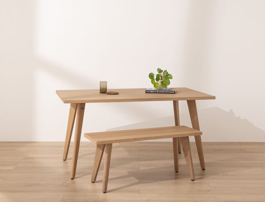Grain and Frame Light Solid Oak Scandinavian Dining Table 1