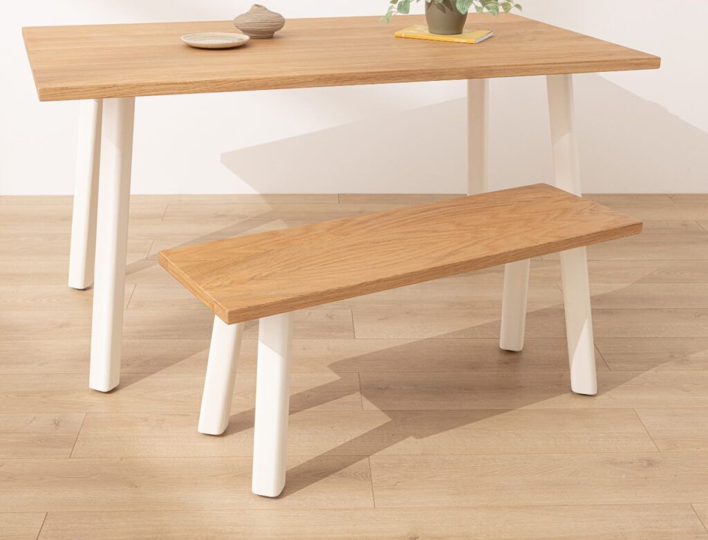 Grain and Frame Natural Solid Oak Modern Farmhouse Dining Table 2