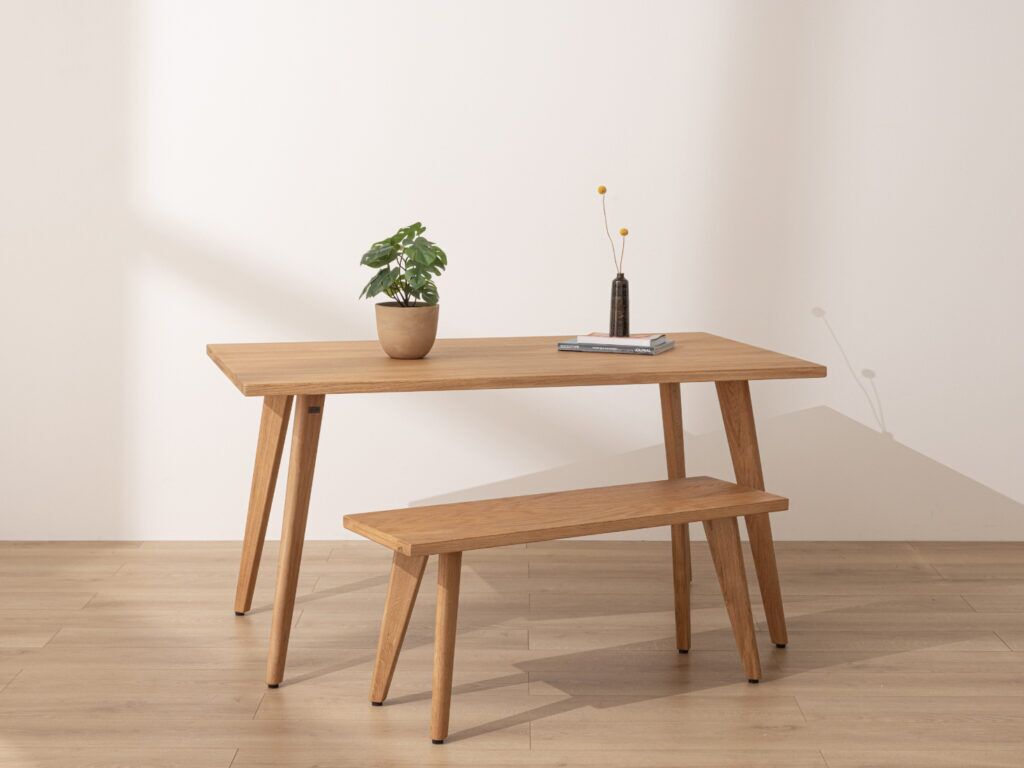 Grain and Frame Natural Solid Oak Scandinavian Dining Table 1