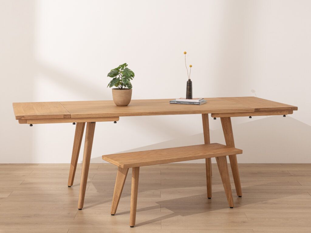Grain and Frame Natural Solid Oak Scandinavian Dining Table 3