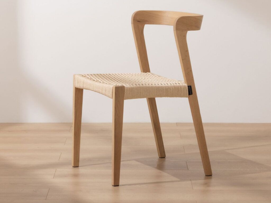 Grain and Frame Light Scandinavian Solid Oak Dining Chair rev 002 Cropped