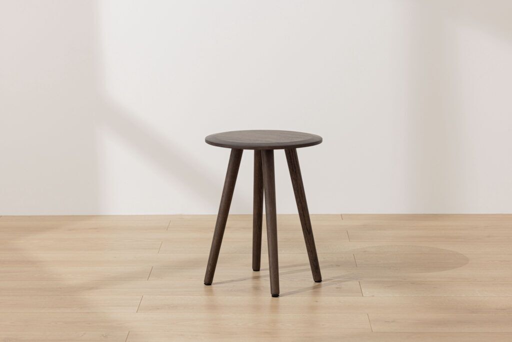 Grain and Frame Dark Solid Oak Scandinavian Dining Stool 1 Grain and Frame Dark Solid Oak Scandinavian Dining Stool 1