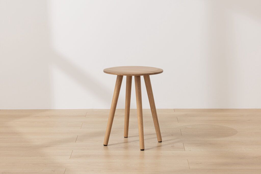 Grain and Frame Light Solid Oak Scandinavian Dining Stool 2