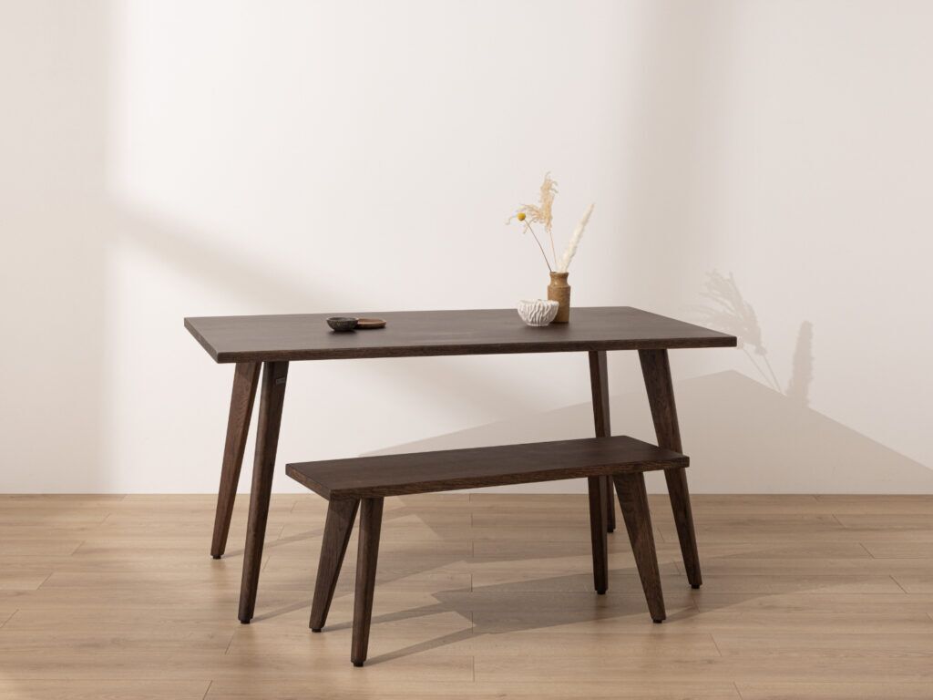 Grain and Frame Dark Solid Oak Scandinavian Dining Table 0 Grain and Frame Dark Solid Oak Scandinavian Dining Table 0