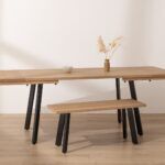 Grain and Frame Light Solid Oak Industrial Dining Table 0 Grain and Frame Light Solid Oak Industrial Dining Table 0