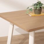 Grain and Frame Light Solid Oak Modern Farmhouse Dining Table 4 Grain and Frame Light Solid Oak Modern Farmhouse Dining Table 4