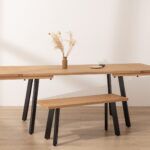 Grain and Frame Natural Solid Oak Industrial Dining Table 0 Grain and Frame Natural Solid Oak Industrial Dining Table 0