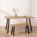 Grain and Frame Natural Solid Oak Industrial Dining Table 1 Grain and Frame Natural Solid Oak Industrial Dining Table 1