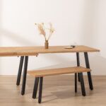 Grain and Frame Natural Solid Oak Industrial Dining Table 5 Grain and Frame Natural Solid Oak Industrial Dining Table 5