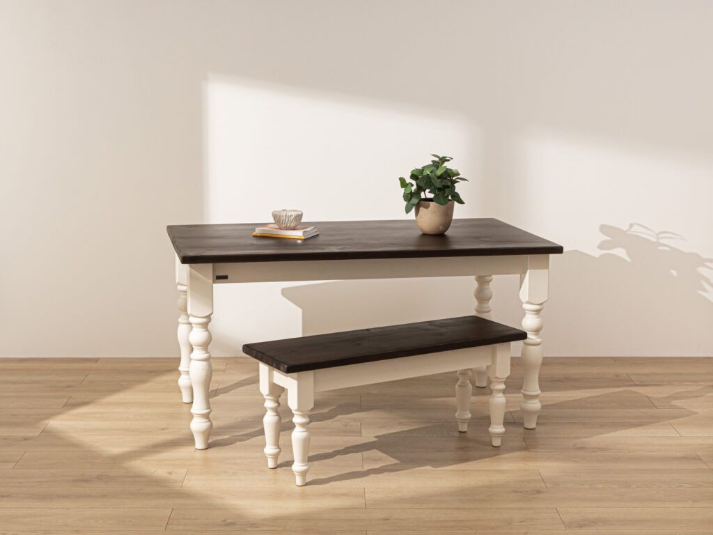 Grain and Frame Dark Farmhouse Dining Table 1